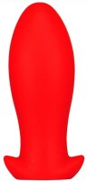 Silicone plug Saurus Egg XXL 23 x 8,4cm Red