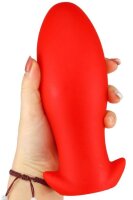 Silicone plug Saurus Egg XXL 23 x 8,4cm Red