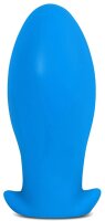 Silicone plug Saurus Egg XL 16.5 x 7.5cm Blue