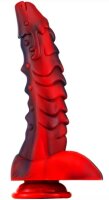Dildo Dragon Sarkan 19 x 4.5cm Black-Red