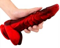 Dildo Dragon Sarkan 19 x 4.5cm Black-Red