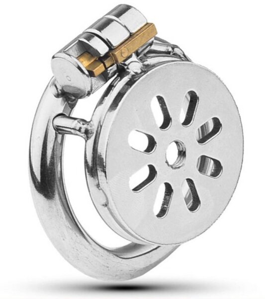 Metal Chastity Cage Flat S