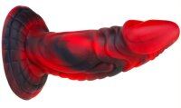 Dildo monster Squax 18 x 5.5cm Black-Red