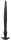 Vikaelis long dildo L 55 x 5.5cm Black