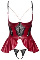Shelf Bra Set red 80B/M