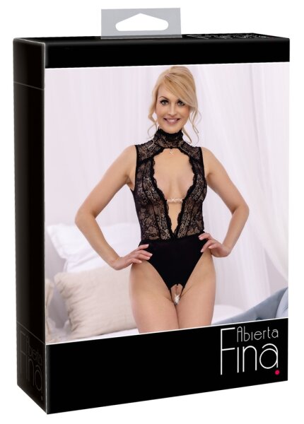 Body mit Spitze und gro&szlig;en Ausschnitten XL