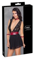 Babydoll Bondage mit rotem G&uuml;rtel XL