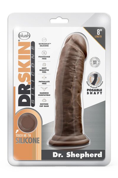 DR. Skin Dr Shepherd 8 Inch Dildo Chocolate 20,3cm