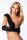 Baci Satin Opera Glove, Black