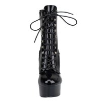 Erogance Lack High Heel Stiefelette D1020 Gr&ouml;&szlig;e 36 - 44