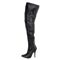 Erogance S3063 Stretch PU Schwarz - Gr&ouml;&szlig;e 36 - 46