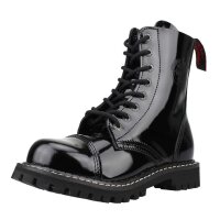 Angry Itch 08-Loch Lackleder Stiefel Schwarz...