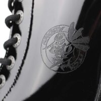 Angry Itch 08-Loch Lackleder Stiefel Schwarz Gr&ouml;&szlig;e 36 - 48
