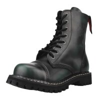 Angry Itch 08-Loch Leder Stiefel Dark Green Rub-Off...