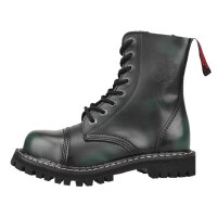 Angry Itch 08-Loch Leder Stiefel Dark Green Rub-Off...