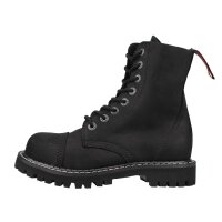 Angry Itch 08-Loch Leder Stiefel Vintage Schwarz...