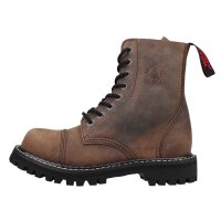 Angry Itch 08-Loch Leder Stiefel Vintage Braun...