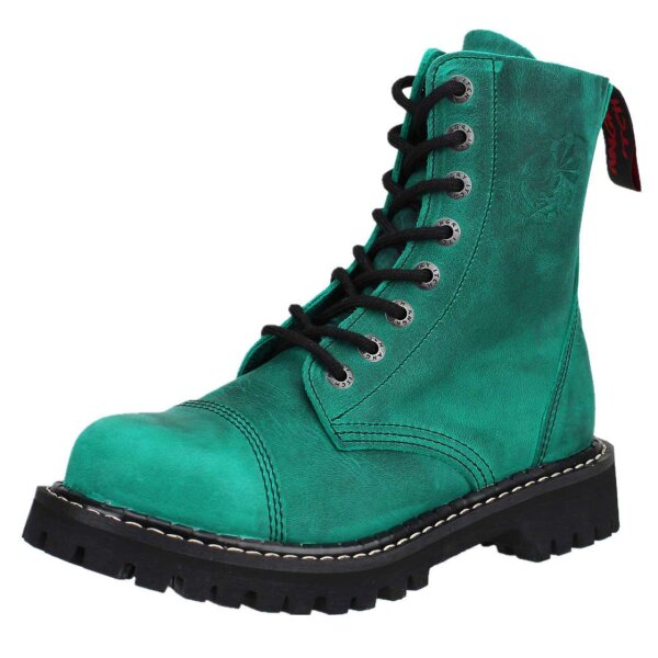 Angry Itch 08-Loch Leder Stiefel Vintage Emerald Gr&ouml;&szlig;e 36 - 48