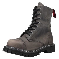 Angry Itch 08-Loch Leder Stiefel Vintage Grau...