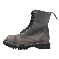 Angry Itch 08-Loch Leder Stiefel Vintage Grau...