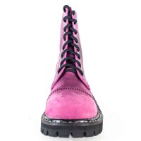 Angry Itch 08-Loch Leder Stiefel Vintage Pink Gr&ouml;&szlig;e 36 - 48