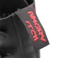 Angry Itch 14-Loch 5-Buckle Leder Stiefel Schwarz Gr&ouml;&szlig;e 36 - 48