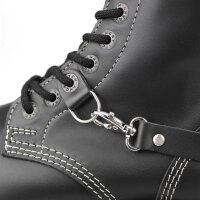 Angry Itch 14-Loch 3-Straps Leder Stiefel Schwarz Gr&ouml;&szlig;e 36 - 48
