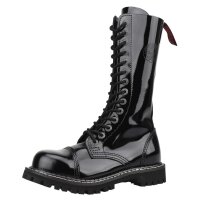 Angry Itch 14-Loch Lackleder Stiefel Schwarz...