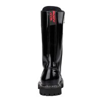 Angry Itch 14-Loch Lackleder Stiefel Schwarz Gr&ouml;&szlig;e 36 - 48