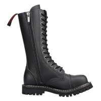 Angry Itch 14-Loch Vegane PU Stiefel Schwarz Gr&ouml;&szlig;e 36 - 48