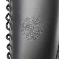 Angry Itch 20-Loch Leder Stiefel Schwarz Gr&ouml;&szlig;e 36 - 48