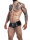 CUT4MEN - Booty Shorts BlackLeatherette S - XL