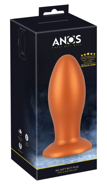 ANOS Big soft butt plug with suction cup &Oslash; 6,4 cm