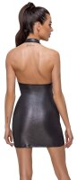 Kleid silber mit Wasserfallausschnitt XL