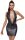 Kleid silber mit Wasserfallausschnitt XL