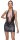 Kleid silber mit Wasserfallausschnitt XL