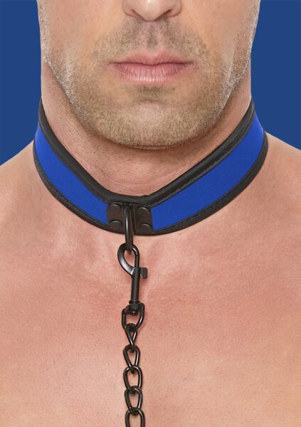 Shots Ouch! Neoprenhalsband mit Leine blau