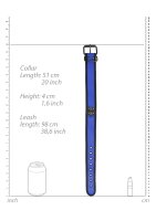 Shots Ouch! Neoprenhalsband mit Leine blau