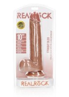 Straight Realistic Dildo  Balls  Suction Cup - 10/ 25,5 cm