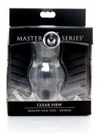 Master Series Clear View Hollow Anal Plug - Medium - 4,7 cm