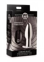 Master Series Chrome Blast 7X Rechargeable Butt Plug R/C - Small