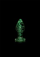 Glass Butt Plug - Glow in the Dark - Small - 2,5 cm