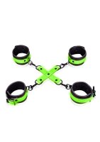 Hand & Ankle Cuffs with Hogtie - Glow in the Dark