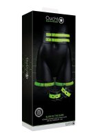Thigh Cuffs with Belt and Handcuffs Glow in the Dark S/M