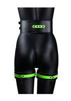Thigh Cuffs with Belt and Handcuffs Glow in the Dark S/M