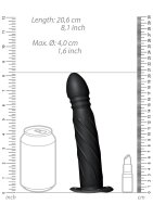 Shots Ouch! Gedrehter hohler Strap-On schwarz 20 cm