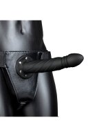 Shots Ouch! Gedrehter hohler Strap-On schwarz 20 cm