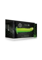 Textured Curved Hollow Strap-on - 8 / 20 cm - Glow in the Dark