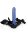 Shots Ouch! Textured Curved Hollow Strap-On blue 20 cm