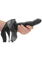 Shots Ouch! Curved Hollow Strap-On black 20 cm